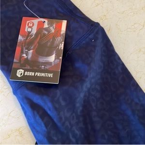 Born primitive leggings dark blue cheetah print